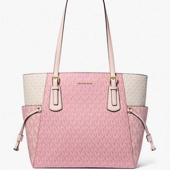 NWT - Michael Kors Large Multi Color MK Monogram Tote - Picture 3 of 11